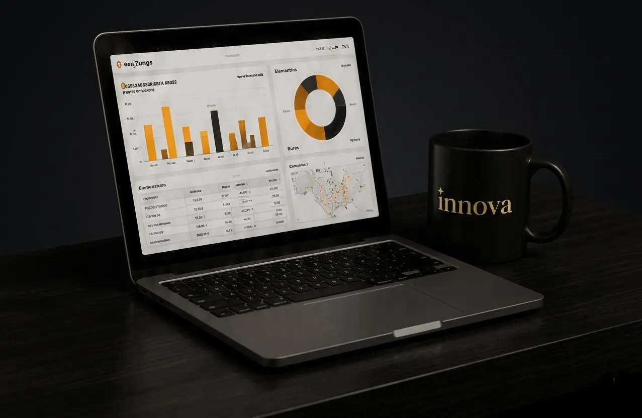 Dashboard en laptop